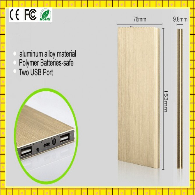 2015 Thin CE, FCC, Certified Power Bank 12000mAh (GC-PB140)