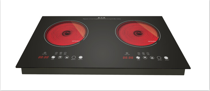 Metal Housing Multi-Funtional Infrared Cooker, Double Burner Stove with Touch Control