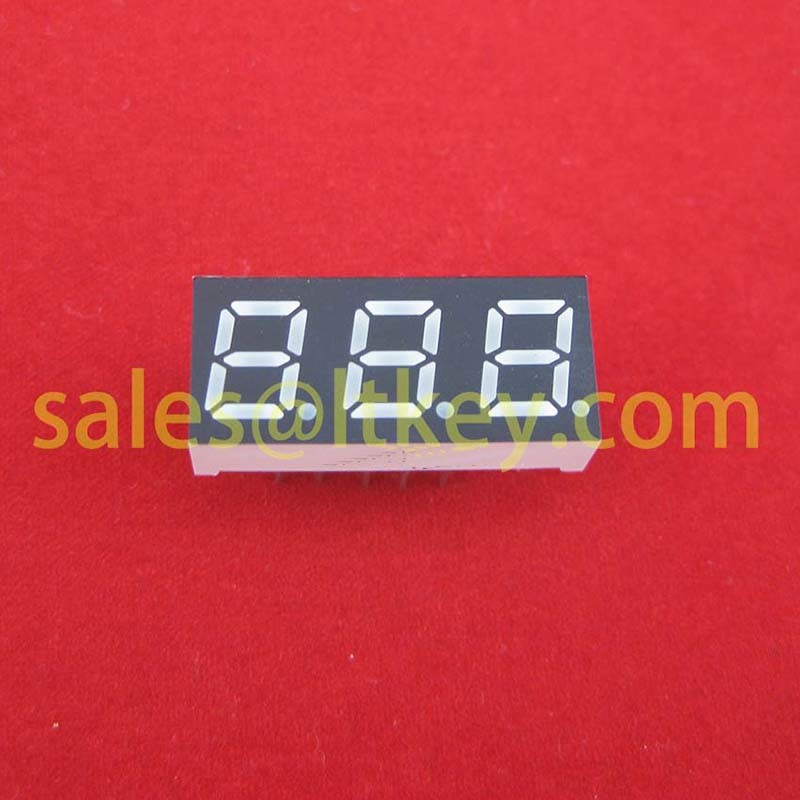 0.25 Inch 3 Digits 7 Segment LED Display