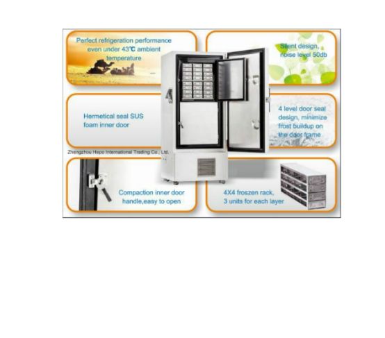 High-End Ultra Low Temperature Freezer with Frozen Racks