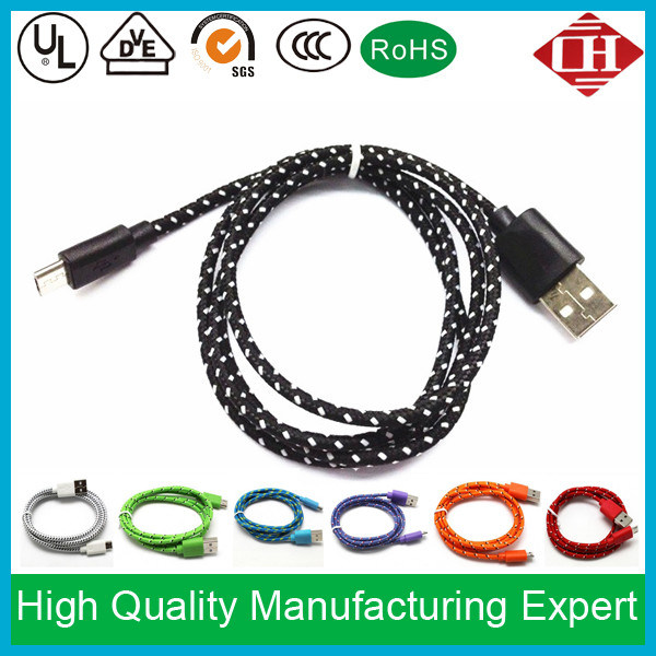 Colorful Nylon Micro USB Data Cables