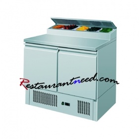 2 Doors Static Cooling Sandwich Counter Refrigerator