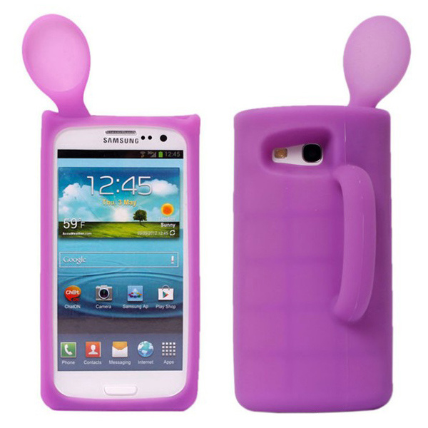 Cup Shape Loudspeaker Silicone Skin Gel Mobile Phone Case for Samsung 9300 (CH-IP4-049)