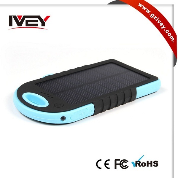 Ivey 5000mAh Waterproof Solar Power Bank