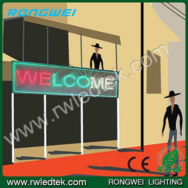 Full Color LED Moving Sign Display for Outdoor/Semi-Outdoor Advertising