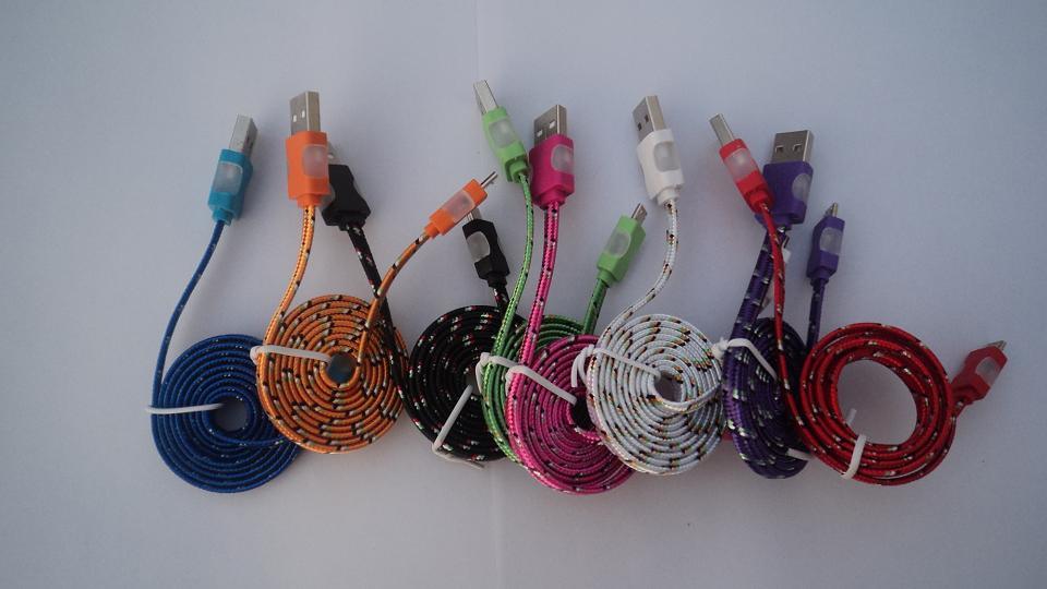 Colorful Micro USB V8 Charging Cable for Cell Phone