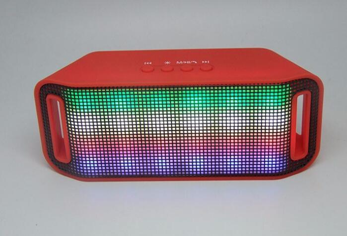 Bluetooth Speakers, Mini Portable Bluetooth Wireless Speaker W/ Colorful LED Light Subwoofer HiFi Speaker Support USB TF Card