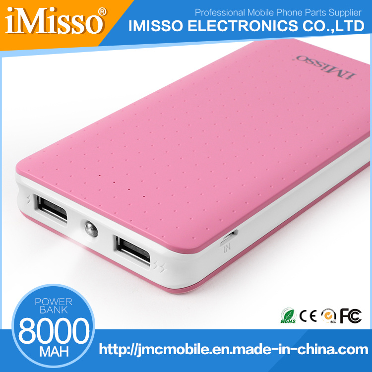 8000mAh Portable Power Bank with LED Light