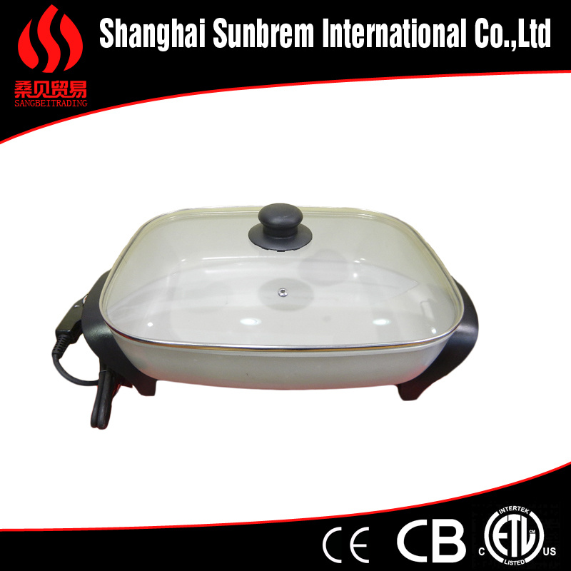 Aluminum Ceramic Coating Electric Skillet Fryingpan Kitchen Appliance