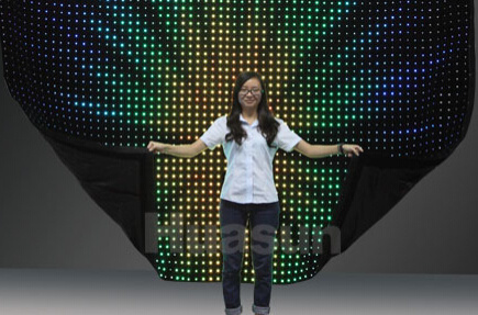 Portable Flexible LED Video Curtain Display for Mobile Advertisement