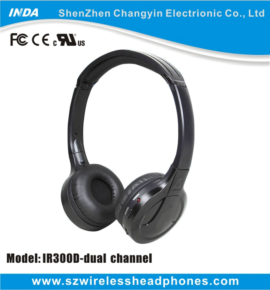 Dual Channel IR Wireless Headphone for TV