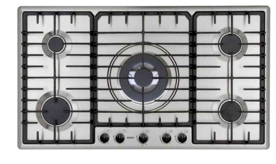 High Quality 5 Burner Gas Stove with Stainless Steel Panel