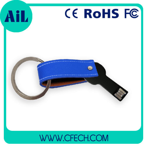 Customized Logo Leather USB Flash Drive