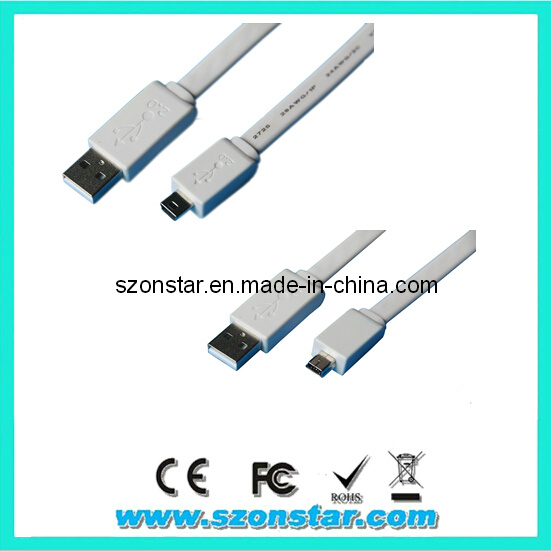 Colorful Flat USB 2.0 Am to Mini USB Data Cable