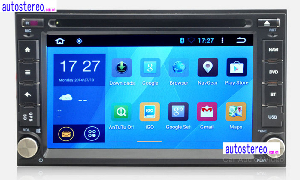 Android 4.4 Car 2 DIN DVD Player for Nissan GPS