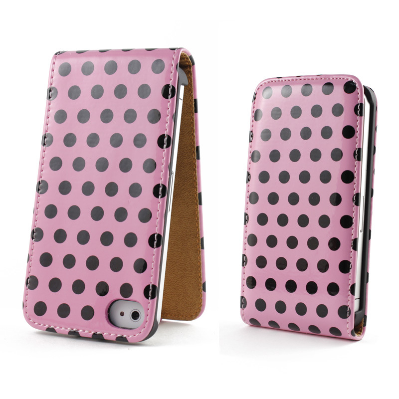 Polka DOT Flip Mobile Phone Case for iPhone 5