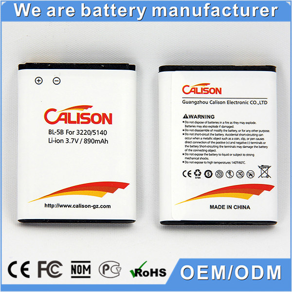 Original Quality BL-5B Mobile Battery for Nokia