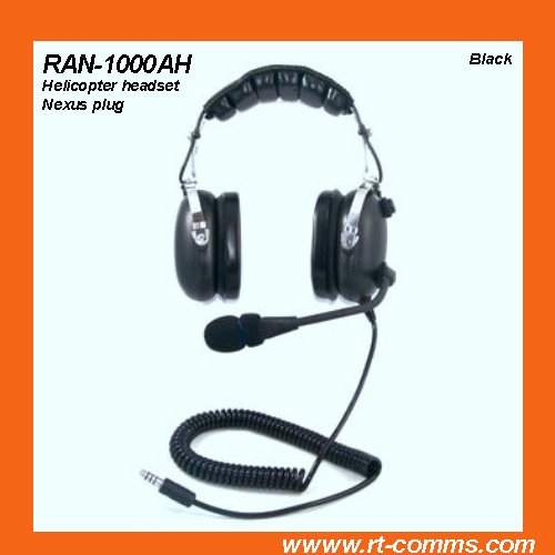 Helicopter Pilot Noise-Reduction Headset & Noise-Cancelling Microphone