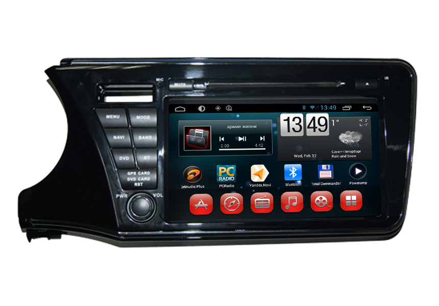 Car Double DIN GPS Navigation for Honda City Left 2014