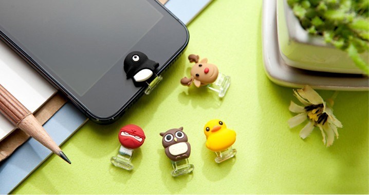 Soft PVC Silicone for iPhone5/5s Dustproof Plug