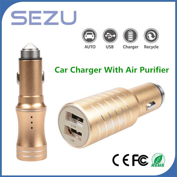 Anionic Car Air Purifier + USB Charger