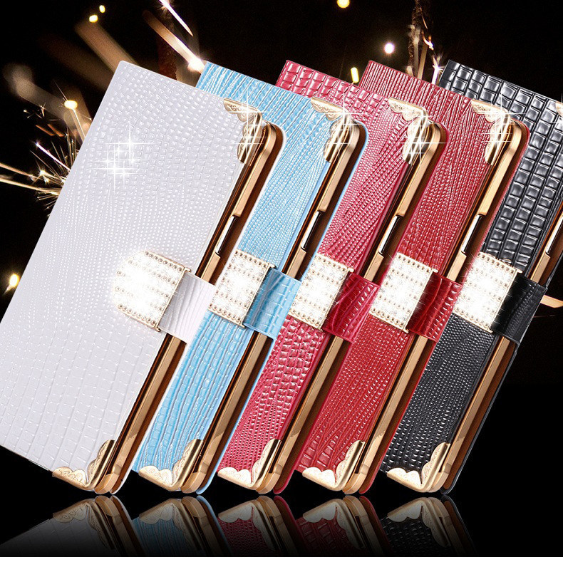 Luxury Bling Diamond Glitter Flip Wallet Galaxy Note4 Case Leather Case Cover