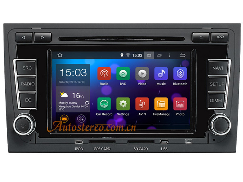 Android 4.4.4 Autoradio for Audi A4 Car MP3 DVD Player