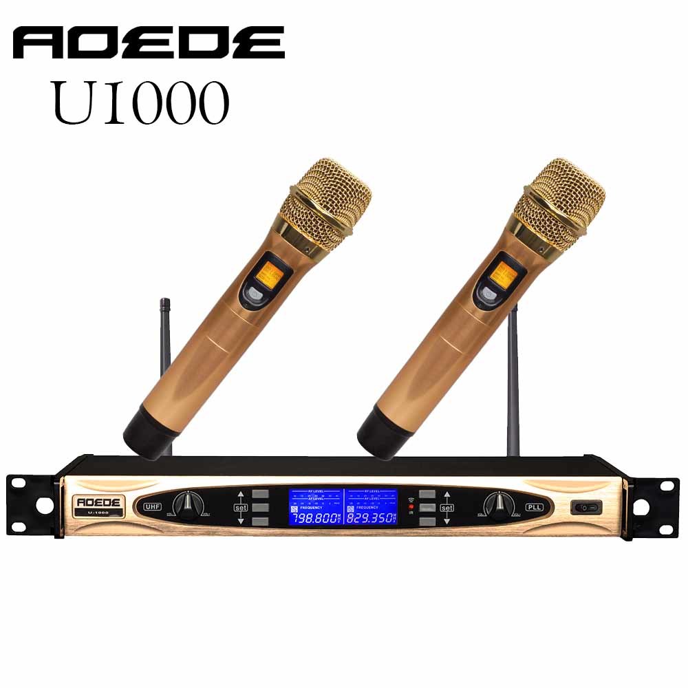 UHF Handheld Wireless Microphone PRO Audio Dual Pll