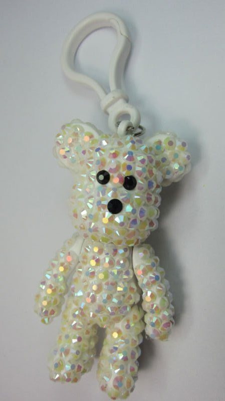 2011 New Arrival Bear Plastic and Crystal Key Strap