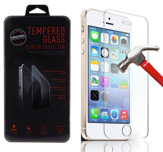 2.5D 9h 0.3mm Rounded Edges Tempered Glass Screen Protector for iPhone 5 6