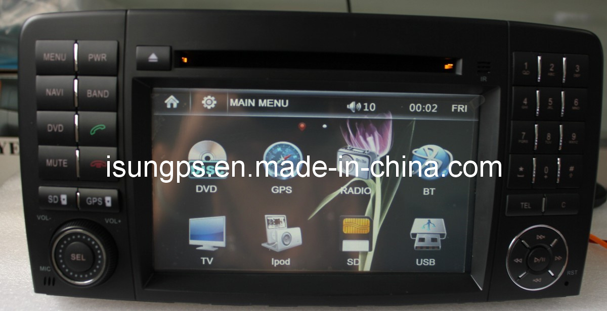 7 Inch Double DIN Touch Screen Car DVD Player for Mercedes Benz R300, R350 with TV, Bt, iPod, Pip, Dual Zone (TS7739)