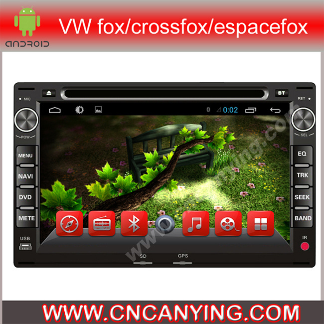 Car DVD Player for Pure Android 4.4 Car DVD Player with A9 CPU Capacitive Touch Screen GPS Bluetooth for VW Fox/Crossfox/Espacefox/Spacecross (AD-7102)