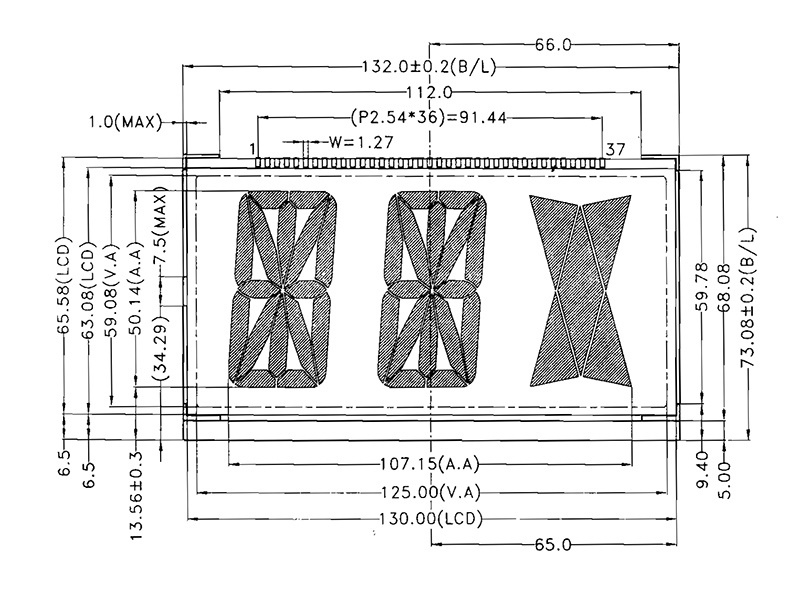 Hot Sales Tn LCD Display for Car Aduio