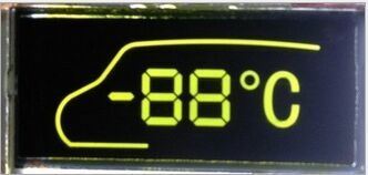 Va Black Film LCD Display Customized for The Car Instrument