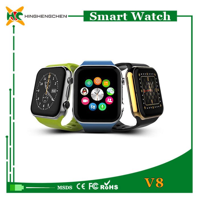 High Quality Bluetooth Waterproof V8 Smart Watch for Men