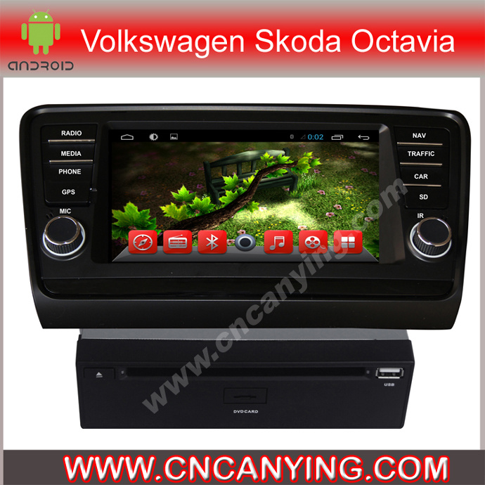 Car DVD Player for Pure Android 4.4 Car DVD Player with A9 CPU Capacitive Touch Screen GPS Bluetooth for 2014 Volkswagen Skoda Octavia (AD-8169)