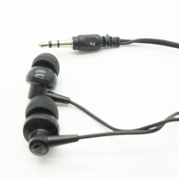 Black Flat Cable Music Earphone