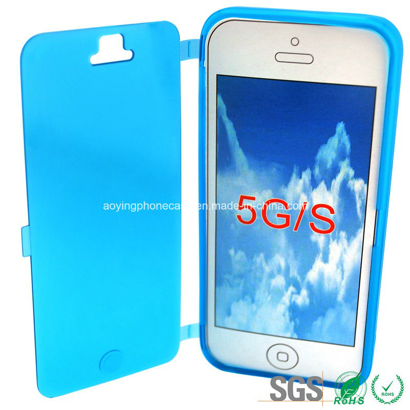 Touchable TPU Phone Flip Cover for iPhone 5