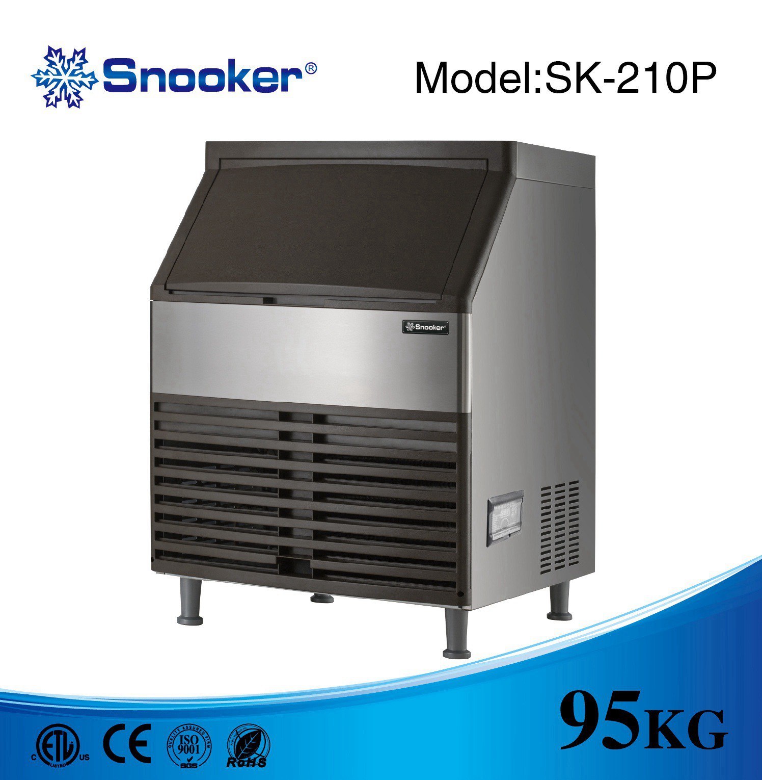 Snooker Ice Maker Ice Machine 26~909kg/24h for Bar Restaurant Hotel