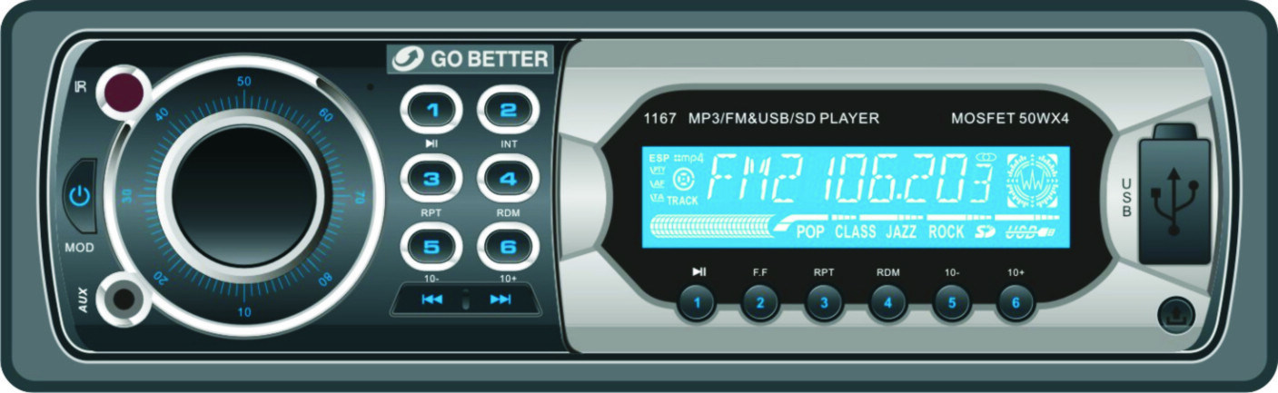 Car MP3 Player (GBT-1167)