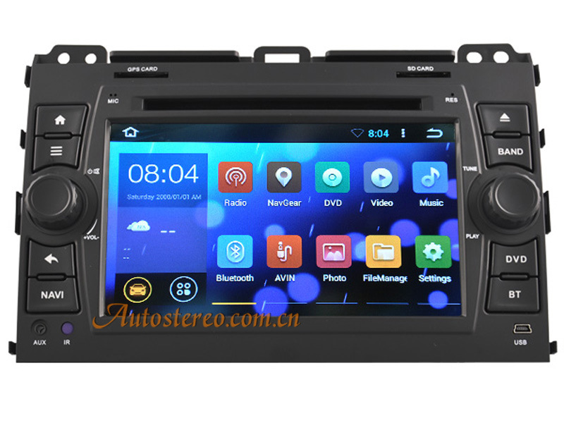 Android 4.4.4 Car Video for Toyota Prado Car GPS DVD Player