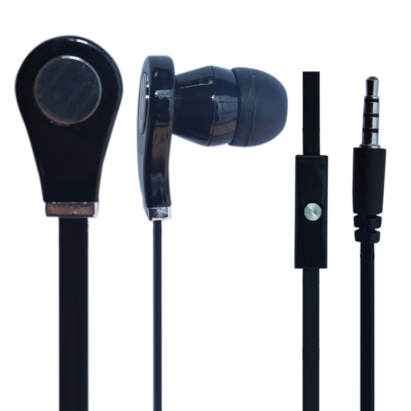 Logo Flat Cable Microphone Phone Earphone (LS-H4)