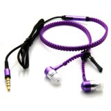 Fashion Zipper Mobile Phone Stereo Earphone for iPhone