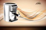 Elegant Silver Semi-Auto Cappuccino Coffee Maker