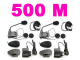 2 X Bluetooth Intercom Headset for Helmet 500M With FM Radio