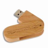 Wooden Swivel USB Flash Drive